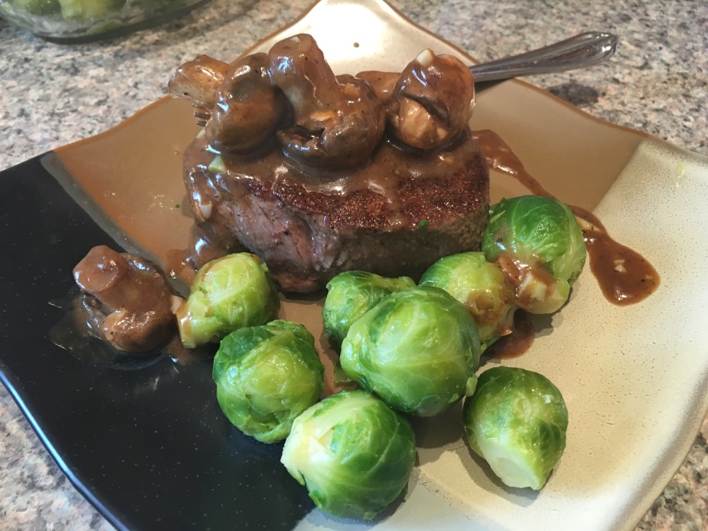 Filets with Garlic Mushroom DemiGlace WOMAN MARKET READY